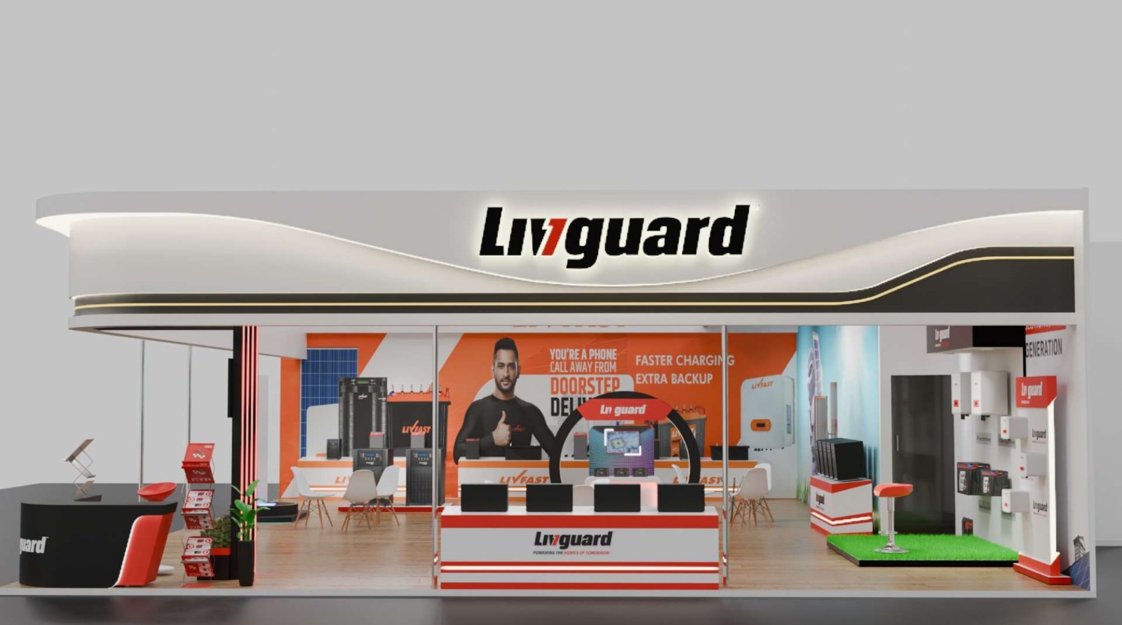 Modern Curve Truss Stall design